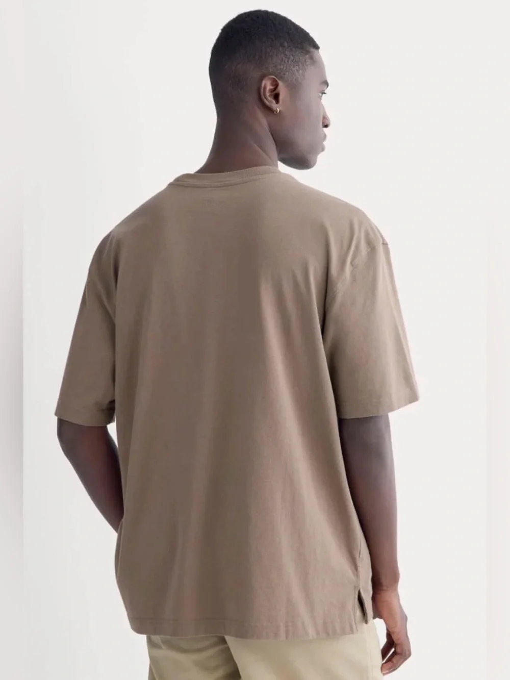 New Everlane OVERSIZED MIDWEIGHT TEE Deep Taupe Size L - Picture 2 of 13